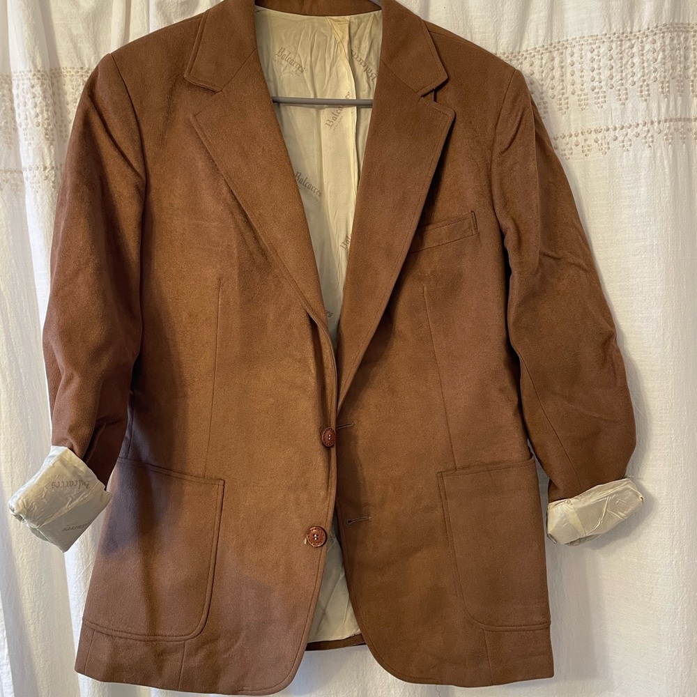 Balcarres Brown Faux Suede Blazer